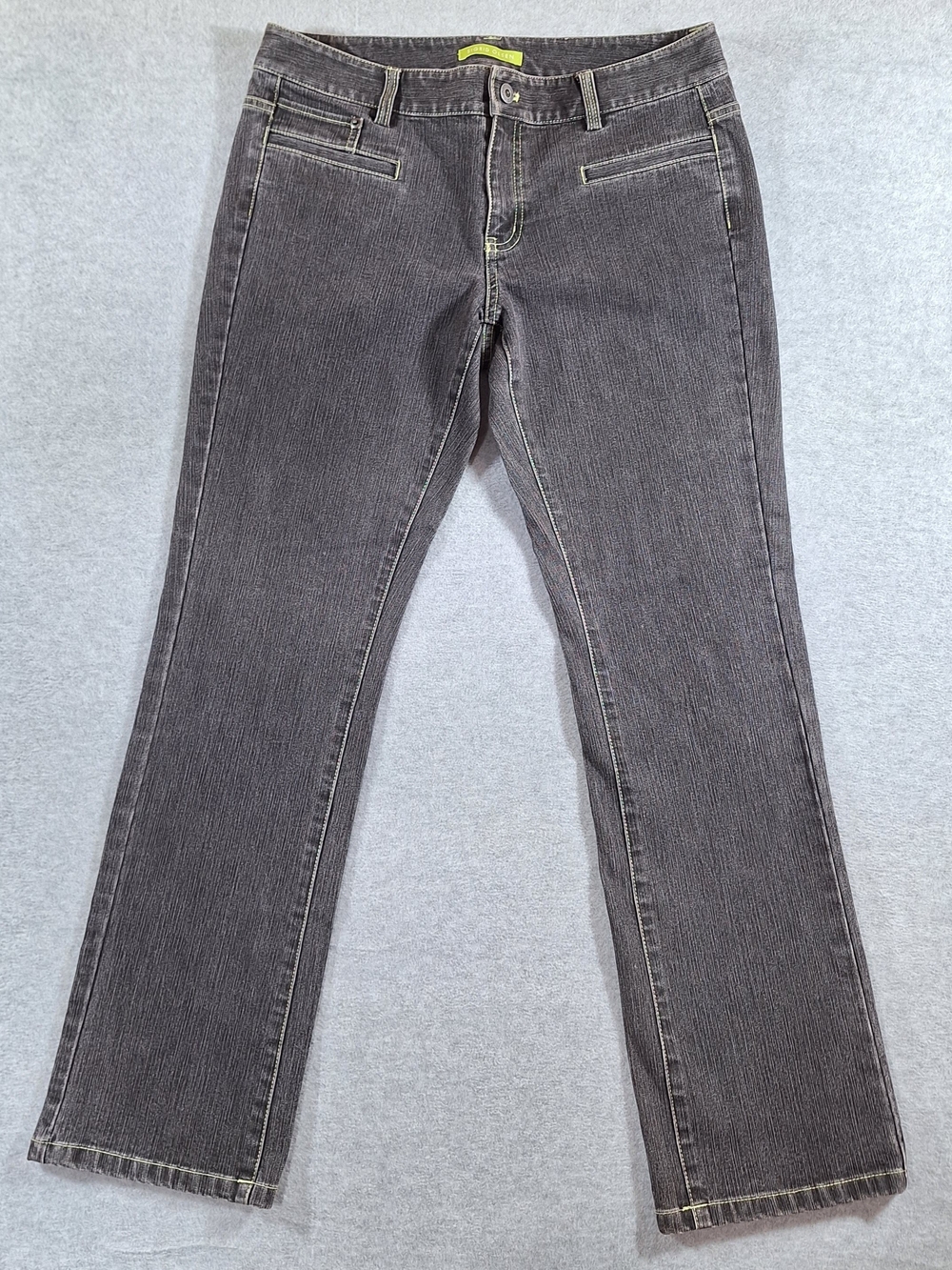 Sigrid Olsen Innovator 07 Charcoal Stretch Straight Jeans Size 8